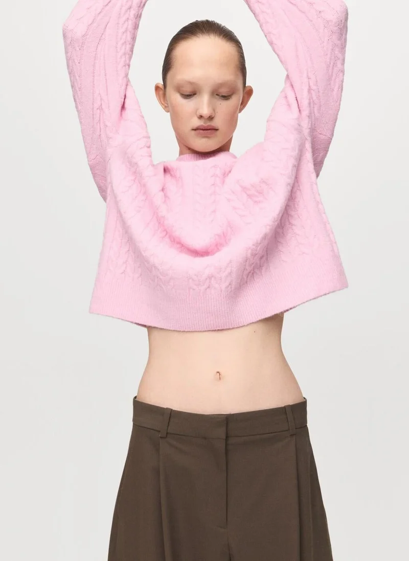 Braided Knit Sweater