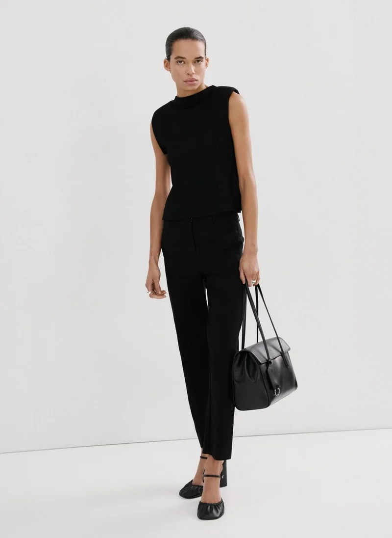 Peplum Shoulder Pad T-Shirt