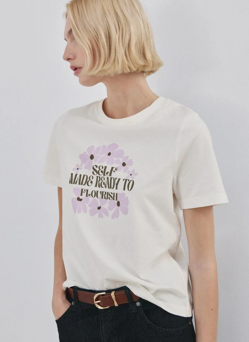 Cotton Blend Printed T-Shirt