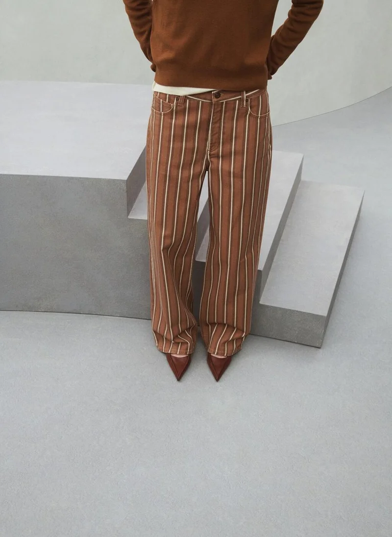 Straight Striped Jeans