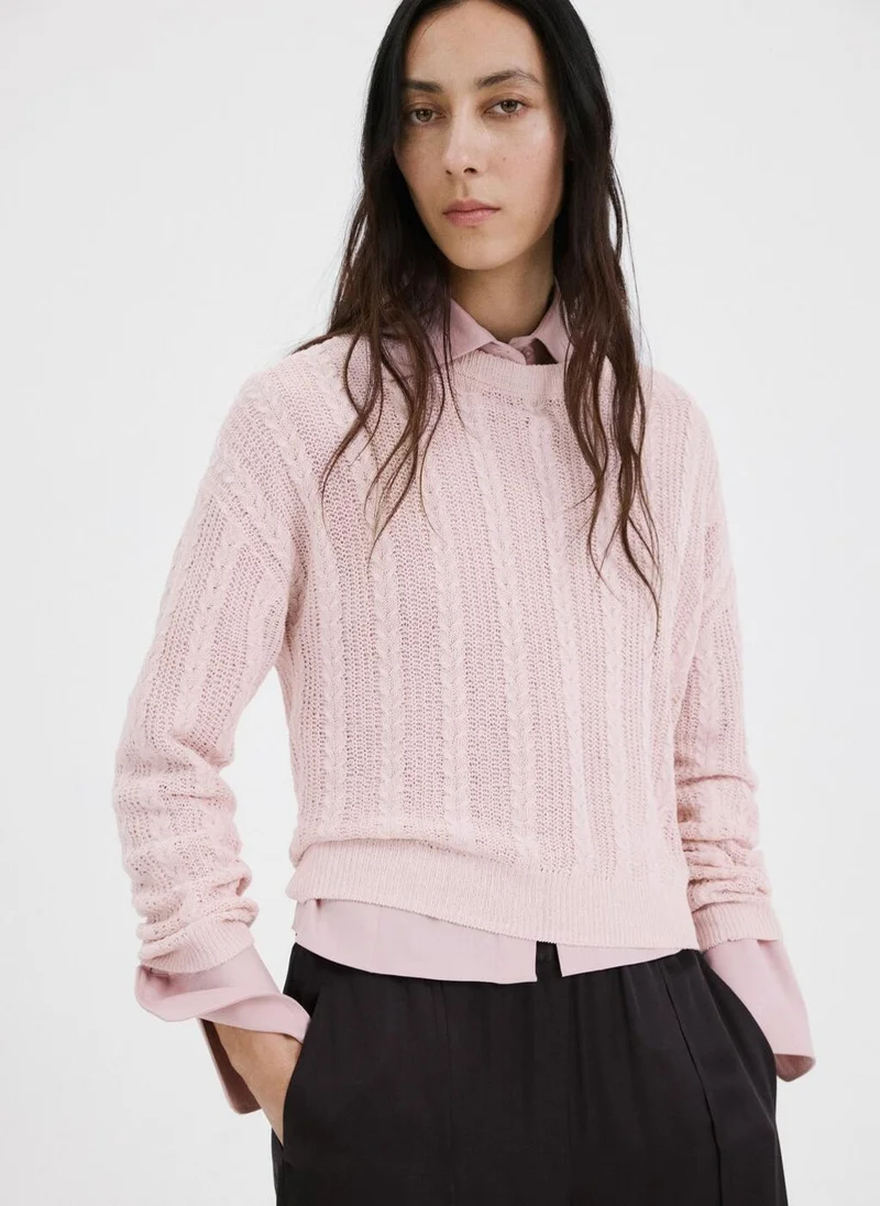 Openwork Knit Sweater
