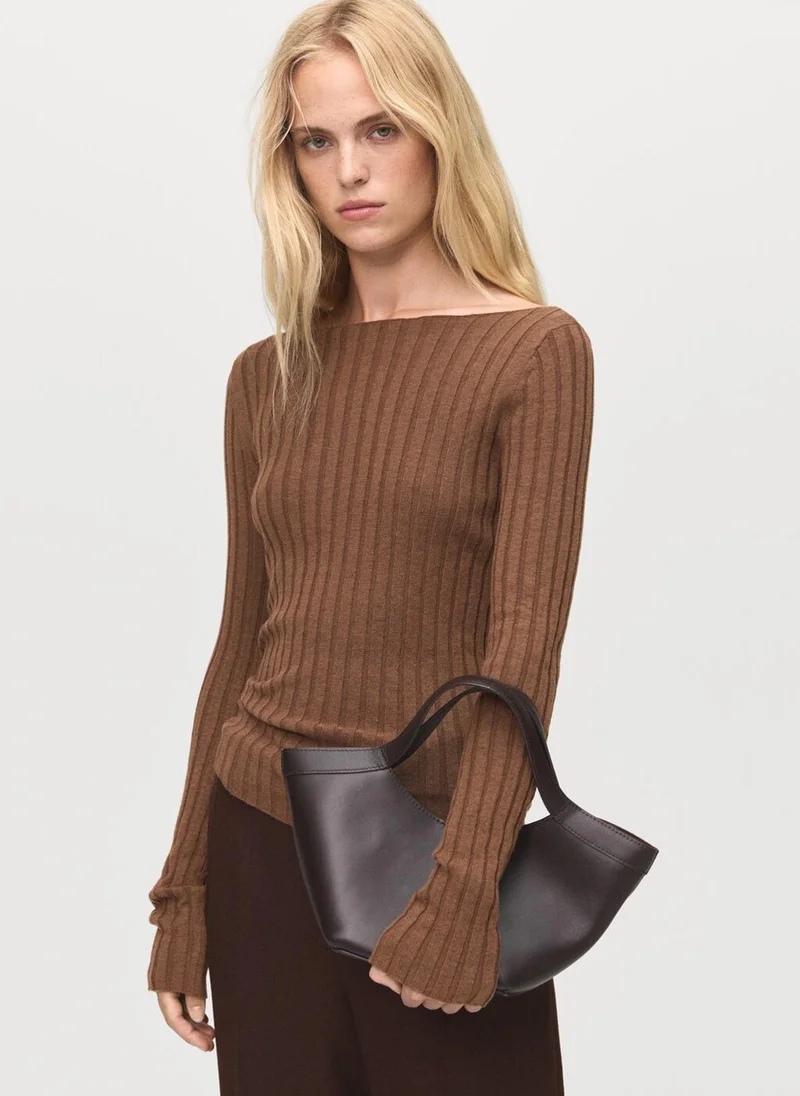 Boatneck Ribbed Sweater