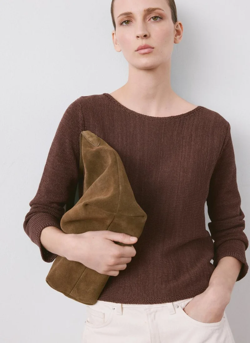Open-knit Long Sleeve Jumper