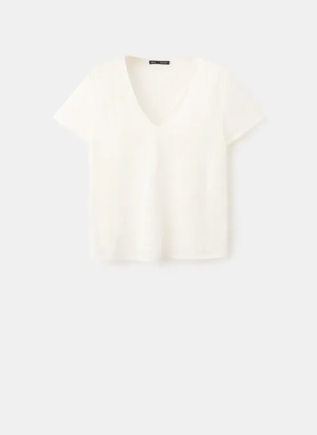 V-neck Linen T-Shirt – image 6