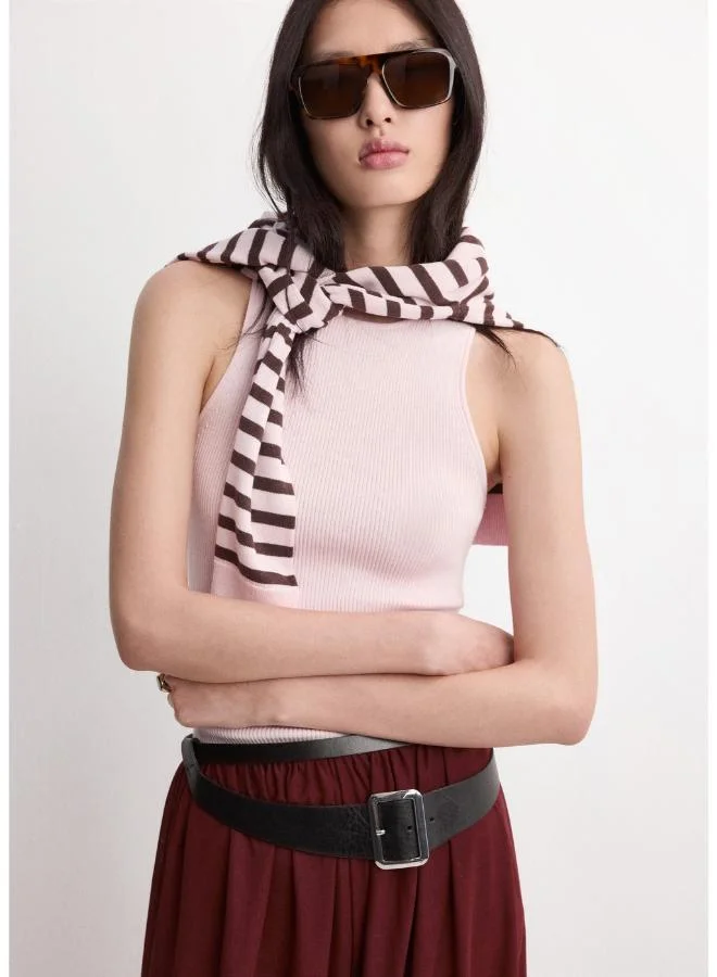 Fitted Fine-Knit Top
