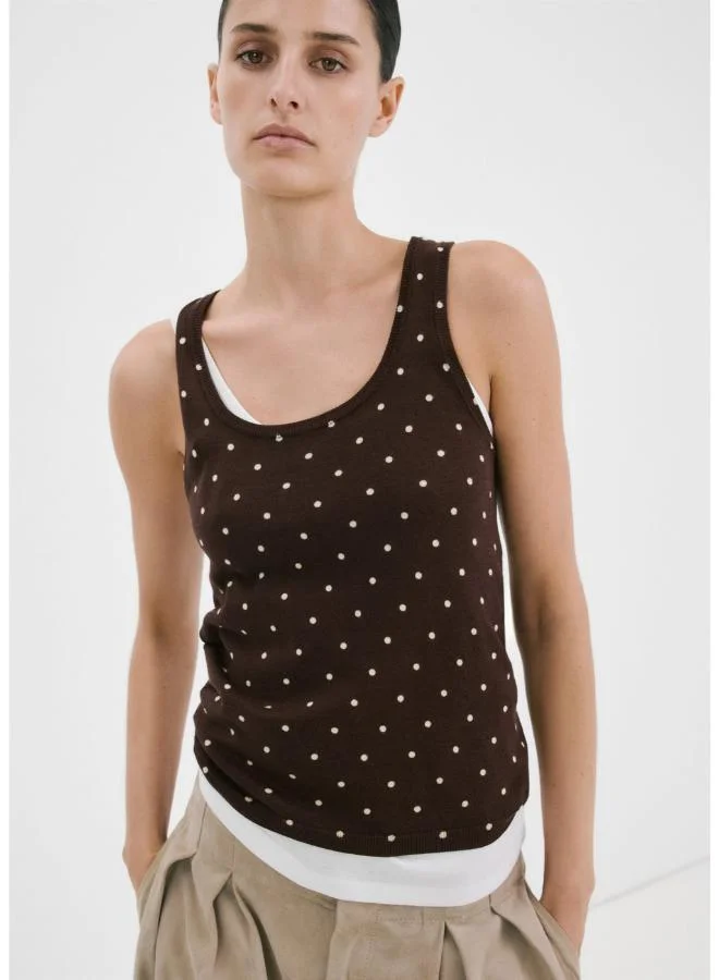 Polka Dot Knitted Top