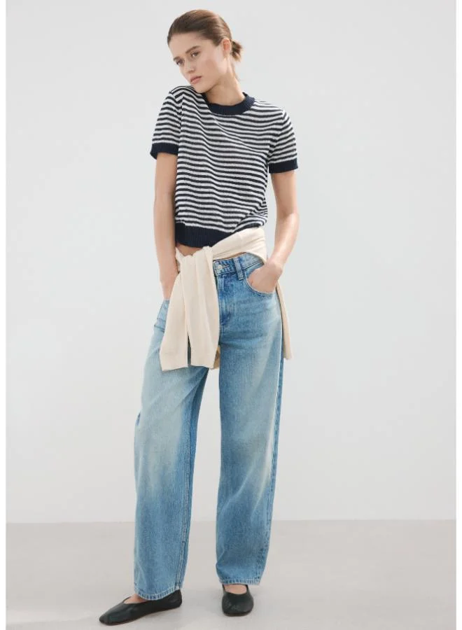 Striped Crop Sweater