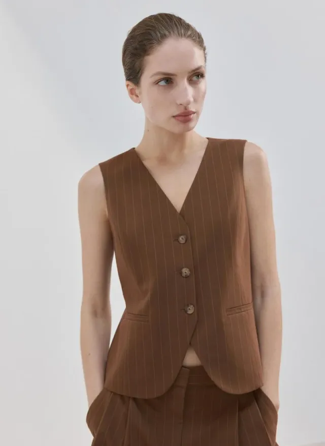 Pinstriped Suit Waistcoat