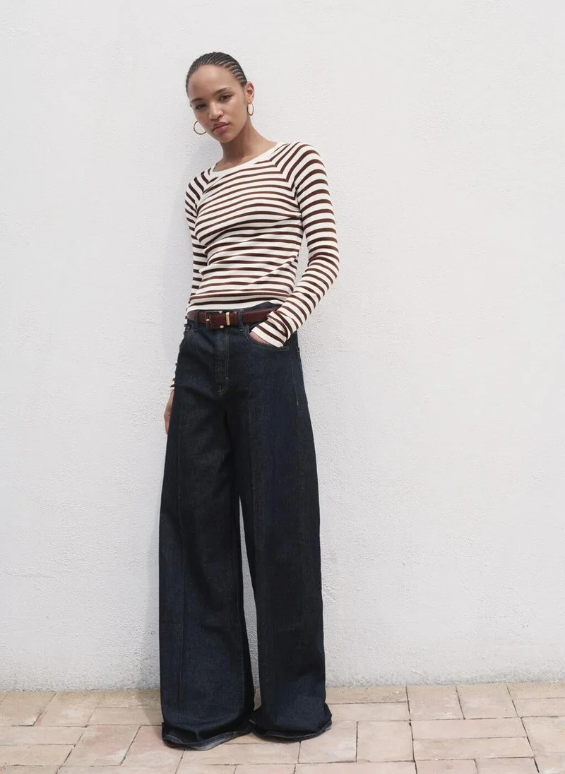 Long-Sleeve Fine-Knit Sweater