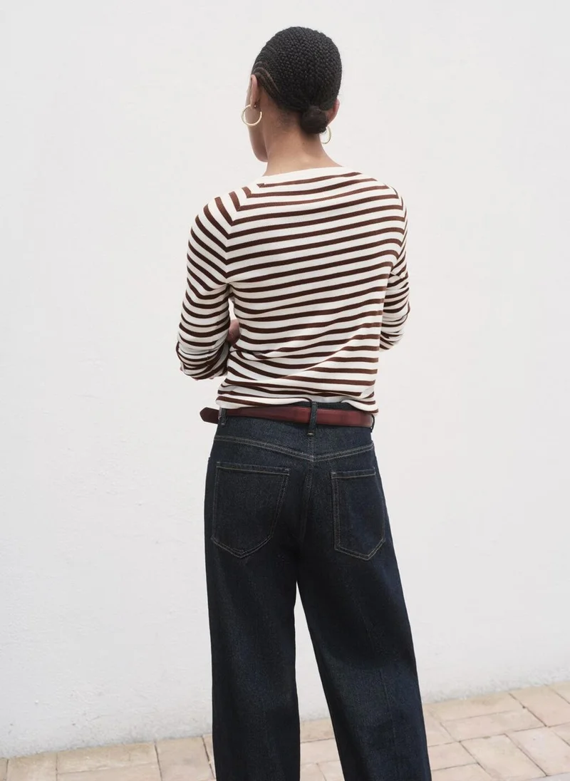 Long-Sleeve Fine-Knit Sweater