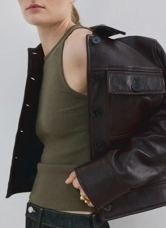 Ribbed Cotton Blend Top – image 3