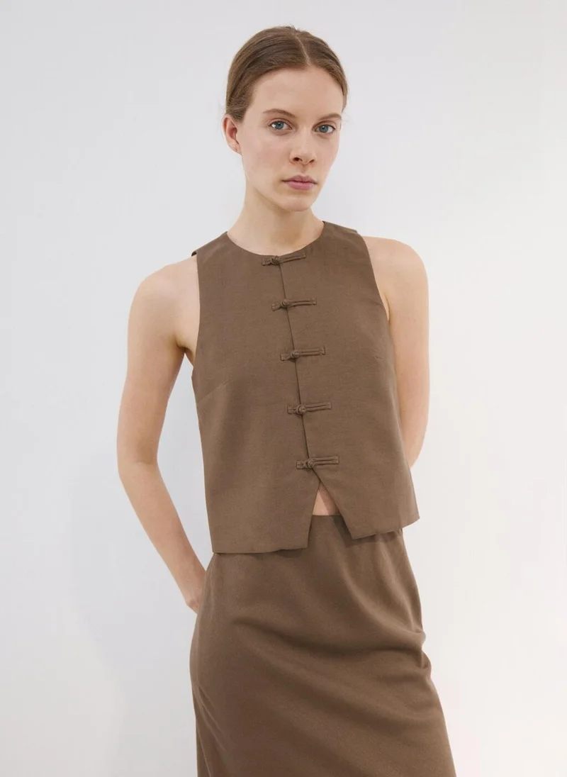 Linen Toggle Waistcoat