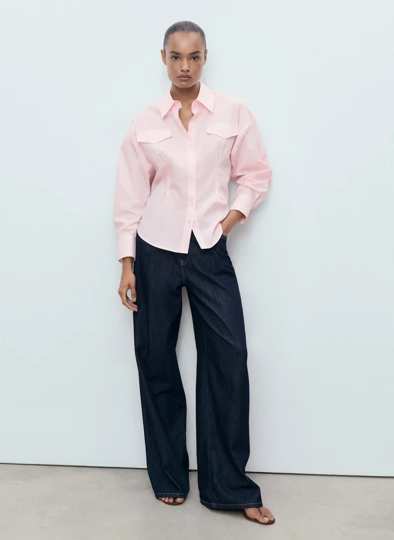 Shirt with Pleats & Pockets