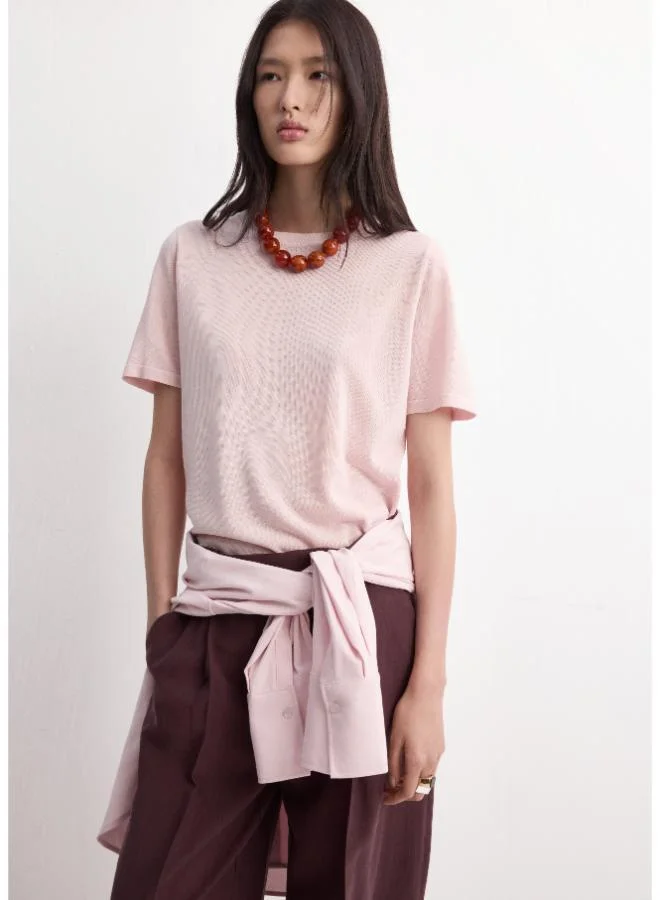 Short Sleeve Knitted Sweater