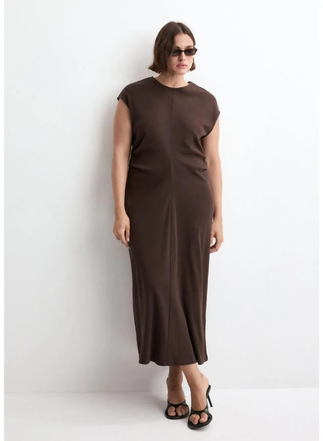 Draped Midi Dress