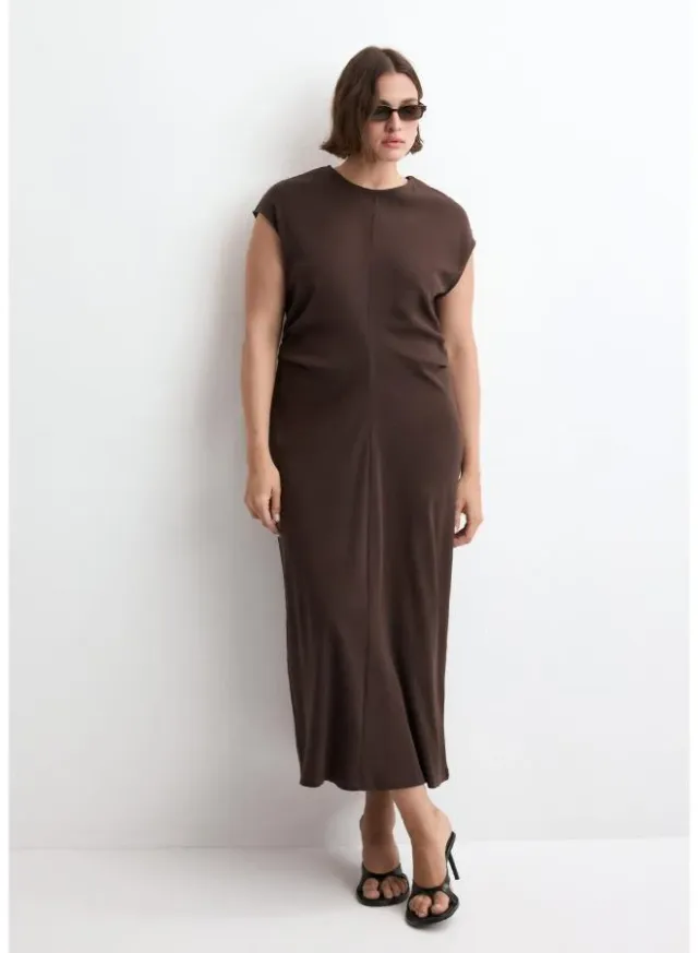 Draped Midi Dress