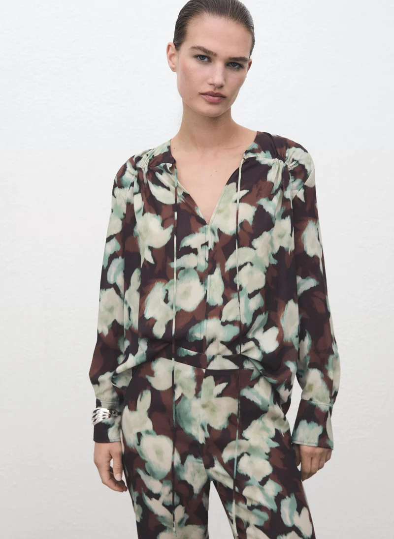 Printed Flared Trousers