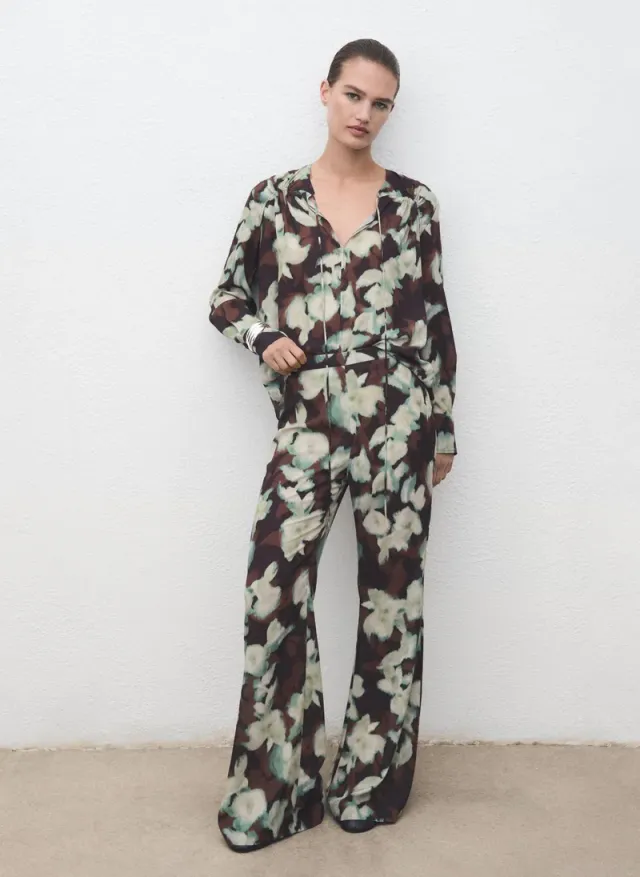 Printed Flared Trousers – image 5