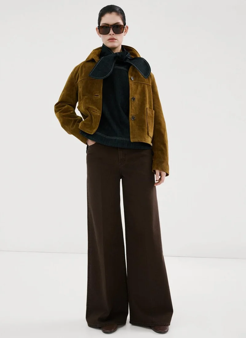 High-Waisted Wide Leg Jeans