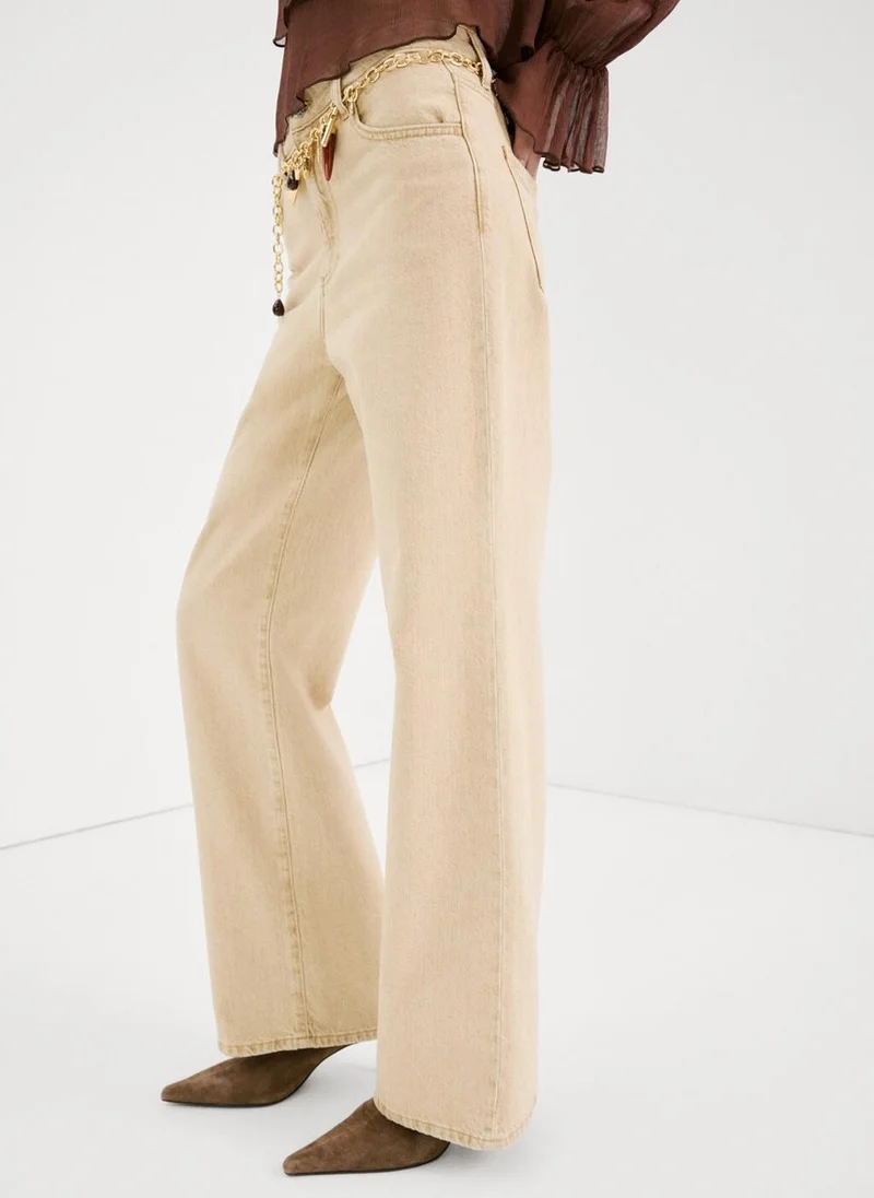 High-waisted Wide Leg Jeans