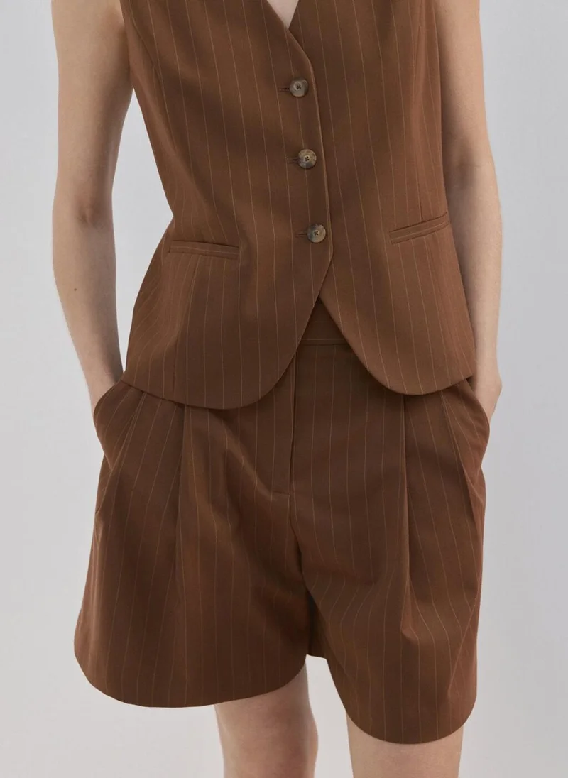 Pinstripe Straight Bermudas