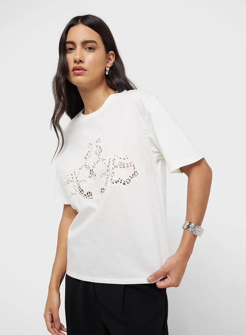 Embroidered Cotton T-Shirt