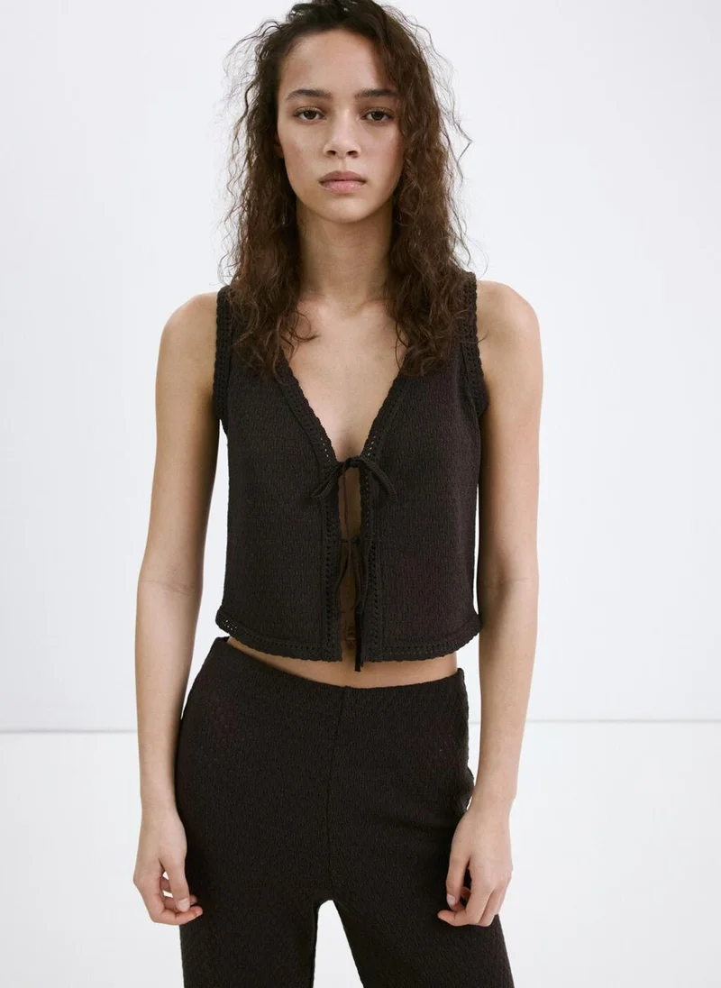 Bow Tie Waistcoat Top