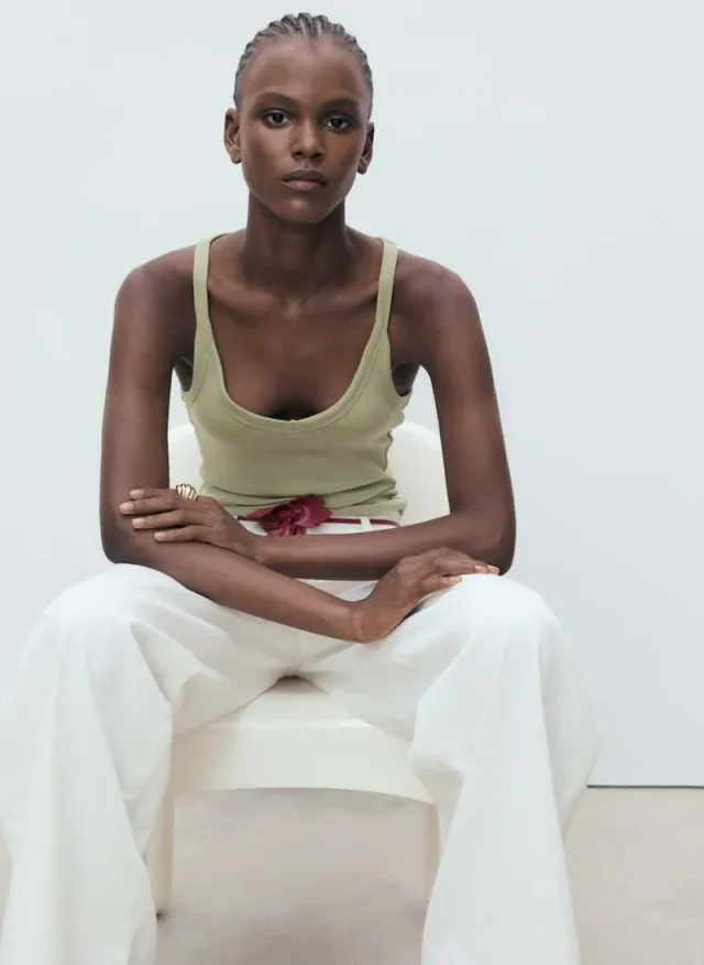 Cotton Strap Top – image 5
