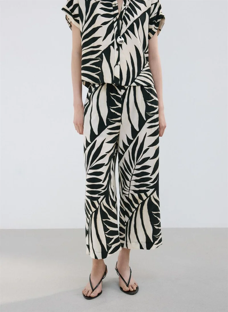 Tropical Print Pants