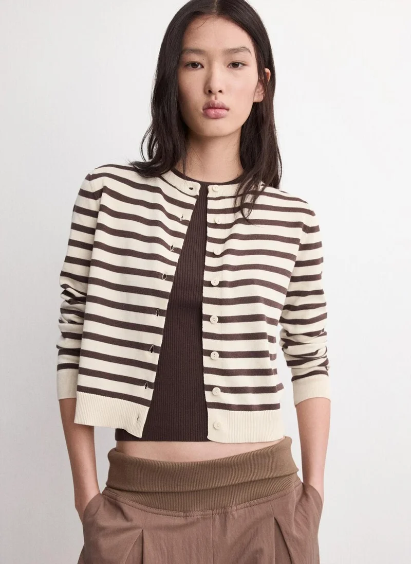 Striped Knit Cardigan