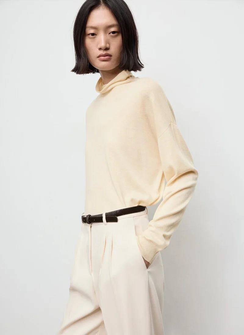 Cable-Knit Turtleneck Sweater