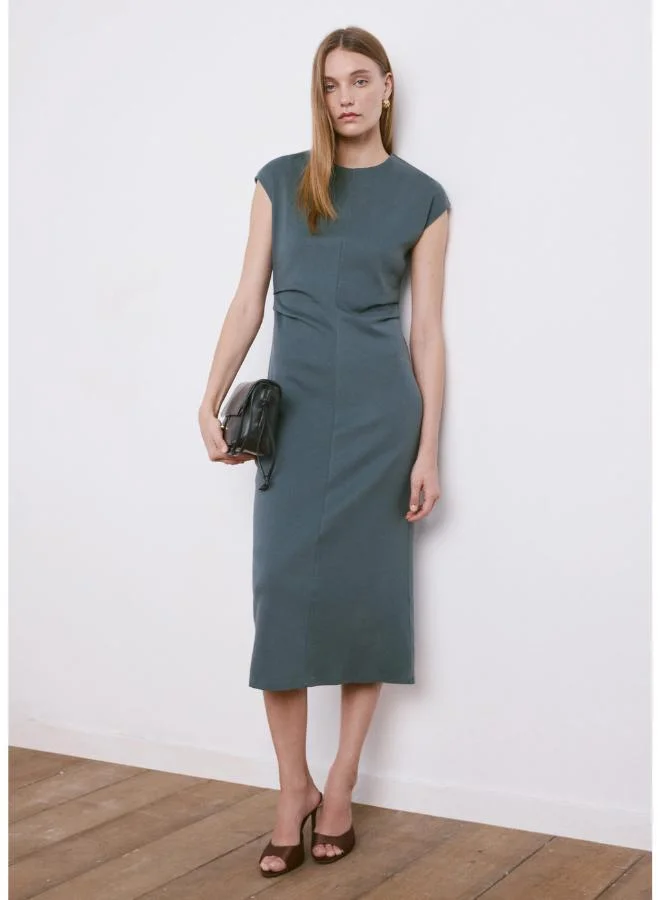 Draped Midi Dress