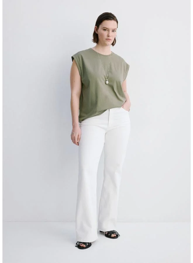 Short Sleeve T-Shirt with Shoulder Pads