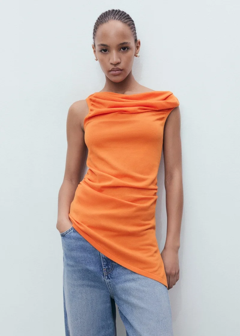 Draped Knit Top