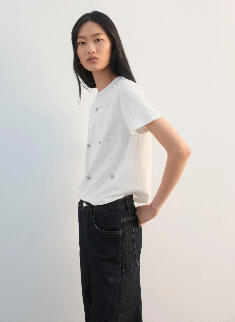 Strass Cotton T-Shirt
