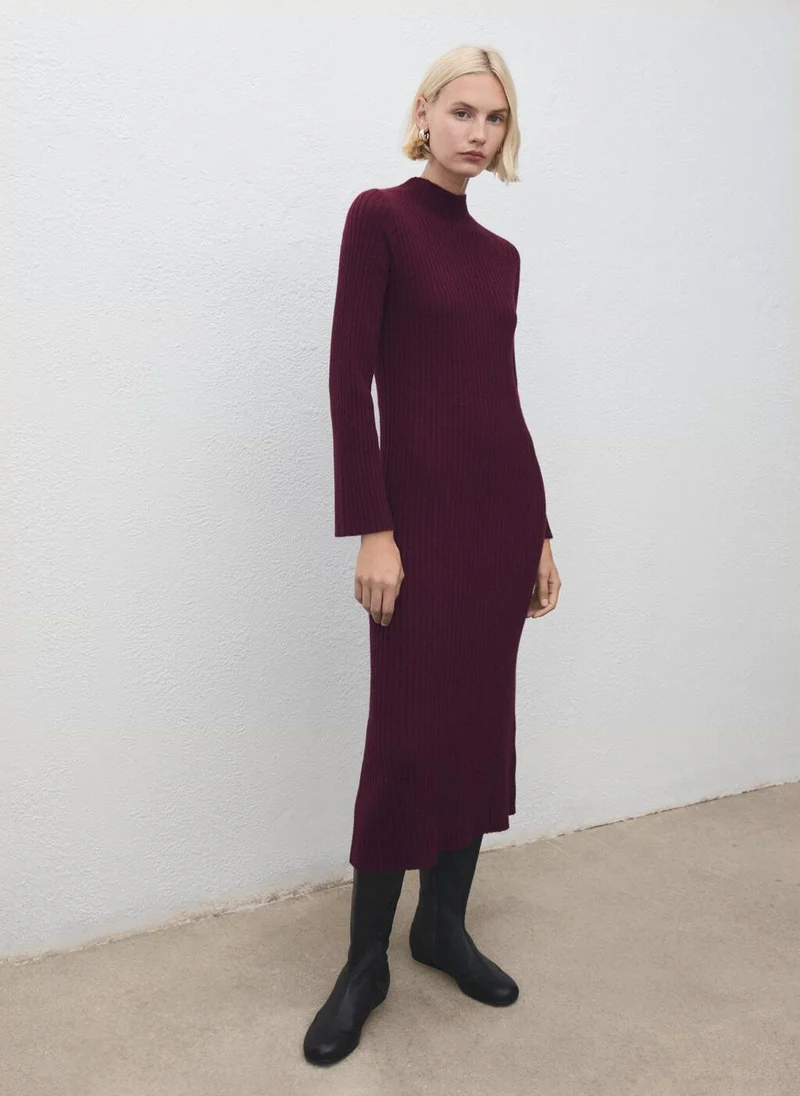 Perkins Neck Ribbed Dress