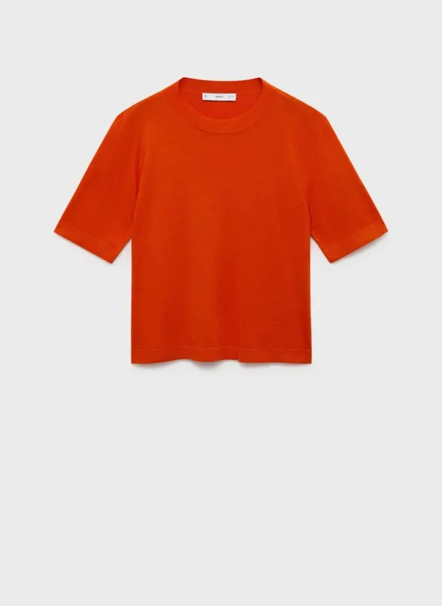Short Sleeve Fine Knit Sweater – image 6