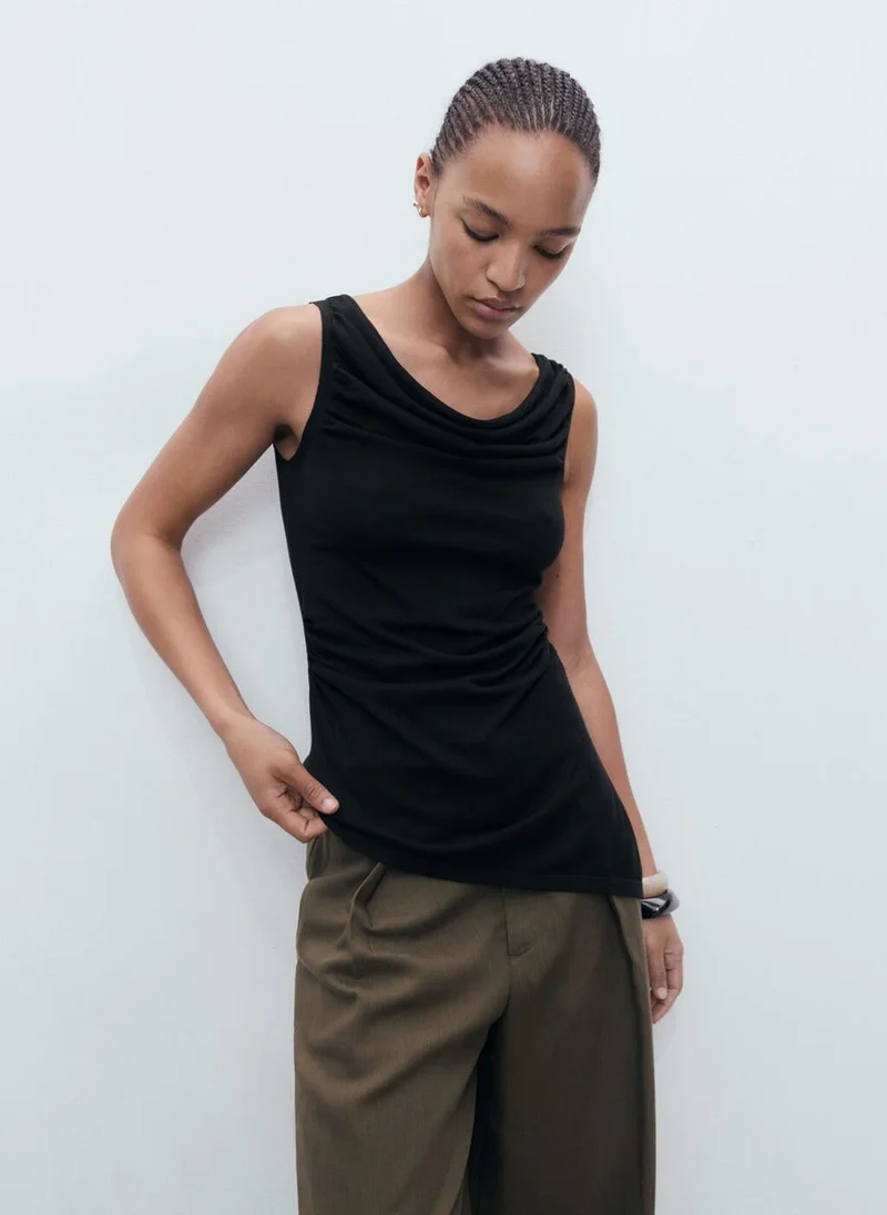 Draped Knit Top
