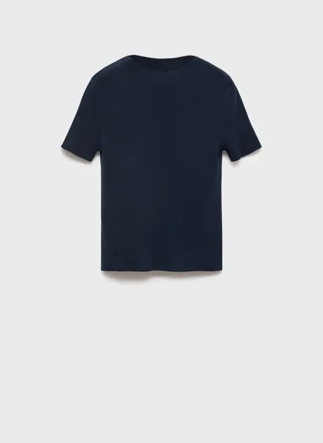 Fine-Knit Short-Sleeve Sweater – image 6