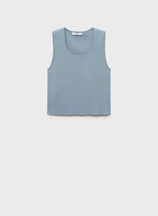 Low-Cut Knitted Crop Top – image 5