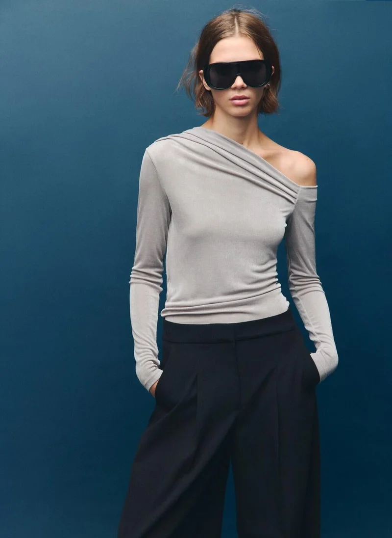 Asymmetrical Long-Sleeve T-Shirt