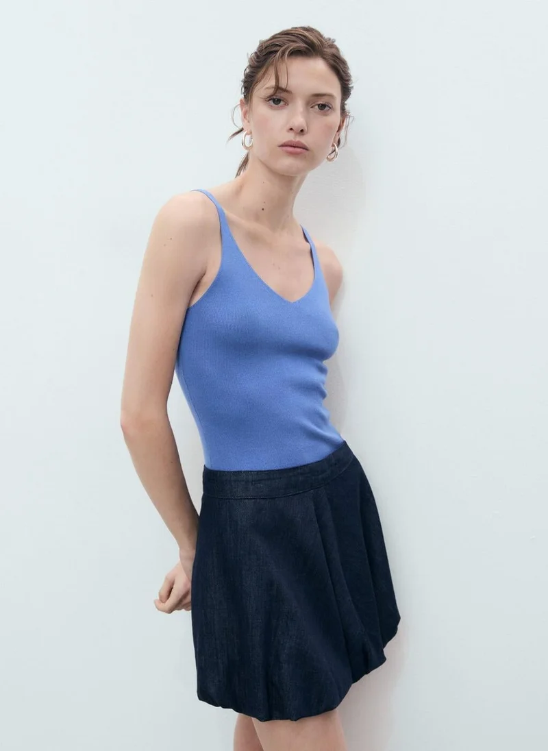 V-Neck Knitted Top