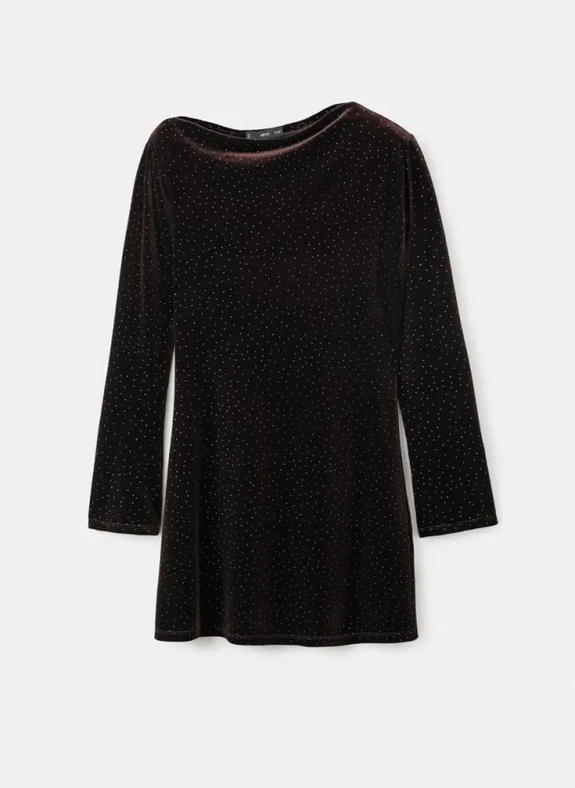 Asymmetrical Velvet Dress – image 5