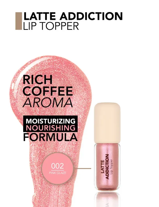 ملمع شفاه Latte Addiction Lip Topper Pink Glaze – صورة 4
