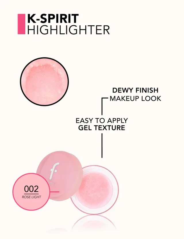 K-Spirit Glass Highlighter 002 Rose Light – image 5