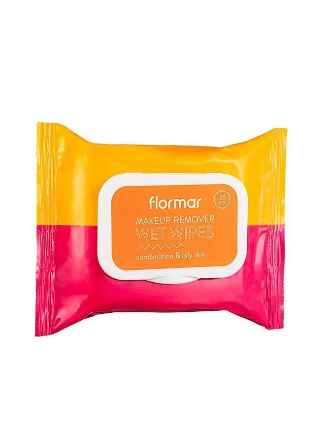 Flormar Wet Wipes Combination & Oily Skin, 20 Wipes