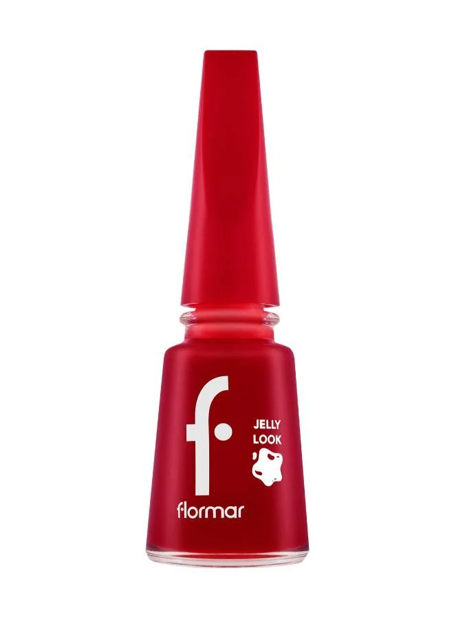 Flormar Jelly Look Nail Enamel Stunning Red