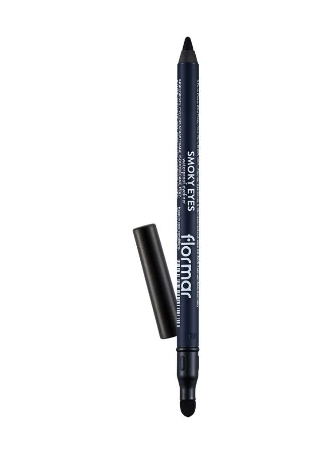 Flormar كحل عيون Smokey Eyes مقاوم للماء بلون كاكي داكن