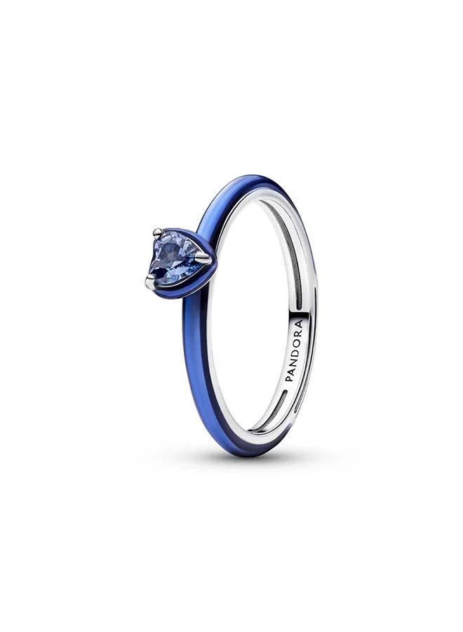 Blue Chakra Heart Ring