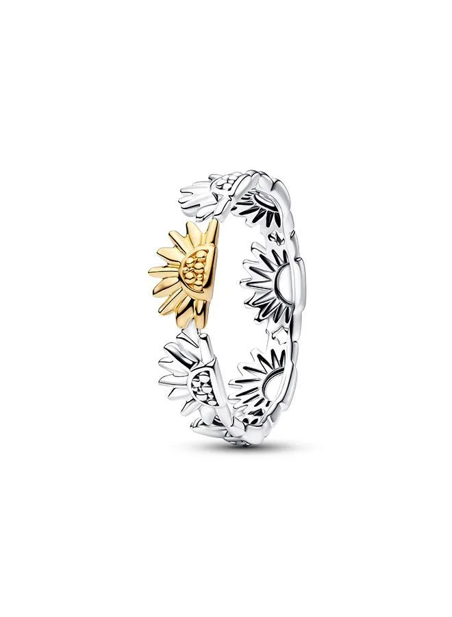 Sunflower Two-Tone Band Ring